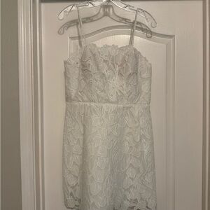 Jenny Yoo White Floral Formal Dress - LWD Size 10 fits a size 6